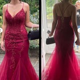 Modest Mermaid Spaghetti Straps Burgundy Sequin Formal Gown 23rd Birthday Dress Prom Dresses 20th Birthday Outfits HZ1214