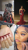 Sexy Mermaid One Shoulder Burgundy Sequin Formal Gown 23rd Birthday Dress Prom Dresses Black Girl 20th Birthday Outfits HZ1214