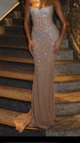 Sexy Mermaid Sweetheart Champagne Formal Gown 23rd Birthday Dress Prom Dresses Black Girl 20th Birthday Outfits HZ1214