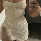 Simple Sheath Strapless Sequin White Summer Birthday Dresses For Teens Hoco Dress Mini 18th Birthday Outfit Cocktail Dresses HZ1214