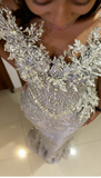 Vintage Mermaid Sweetheart Beads Sequin Sleeveless Long Prom Dresses Party Dress Black Girl Birthday Outfits Graduation Dresses HZ1214