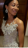 Vintage Mermaid Sweetheart Beads Sequin Sleeveless Long Prom Dresses Party Dress Black Girl Birthday Outfits Graduation Dresses HZ1214