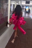 Elegant Ball Gown Strapless Black Girl Summer Birthday Dresses For Teens Pink Hoco Dress Mini 18th Birthday Outfit Cocktail Dresses HZ1214