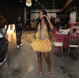 Sexy Sheath Sequin Beads Short Summer Black Girls Gold Birthday Dresses Hoco Dress Mini 18th Birthday Outfit Cocktail Dresses HZ1214