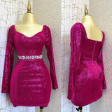 Pretty Sheath Sweetheart Sequin Summer Black Girl Summer 16th Birthday Dresses For Teens Hoco Dress Mini 18th Gold Birthday Outfit Cocktail Dresses HZ1214