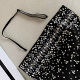 Pretty A line Spaghetti Straps Black Silver Beads Summer 16th Birthday Dresses For Teens Hoco Dress Mini 18th Gold Birthday Outfit Cocktail Dresses For Women HZ1214