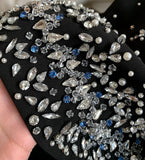 Pretty A line Spaghetti Straps Black Silver Beads Summer 16th Birthday Dresses For Teens Hoco Dress Mini 18th Gold Birthday Outfit Cocktail Dresses For Women HZ1214