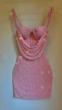Pretty Sheath Spaghetti Straps Pink Summer 16th Birthday Dresses For Teens Hoco Dress Mini 18th Birthday Outfit Cocktail Dresses For Women HZ1214