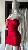 Pretty Sheath Spaghetti Straps Red Summer 16th Birthday Dresses For Teens Hoco Dress Mini 18th Birthday Outfit Cocktail Dresses For Women HZ1214