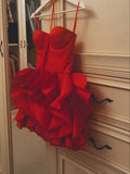Cute Sheath Sweetheart Red Short Homecoming Dress Summer Middle School Formal Hoco Dresses Cocktail Dress Birthday Outfits HZ1214