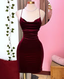 Cute Sheath Spaghetti Straps Burgundy Short Homecoming Dress Summer Middle School Formal Hoco Dresses Cocktail Dress Birthday Outfits HZ1214