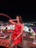 Trendy A line Halter Red Sleeveless Formal Short 8th Grade Baddie Homecoming Dress Summer Middle School Hoco Dresses Cocktail Dress Birthday Outfits HZ1214