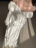Vintage Wedding Dress Sheath Off The Shoulder Long Sleeves White Summer Beach Long Sleeves Wedding Dresses Bridal Gowns HZ1214