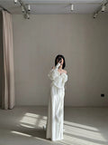 Vintage Wedding Dress Sheath Off The Shoulder Long Sleeves White Summer Beach Long Sleeves Wedding Dresses Bridal Gowns HZ1214