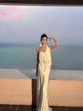 Vintage Wedding Dress Sheath One Shoulder White Summer Beach Long Wedding Dresses Bridal Gowns HZ1214