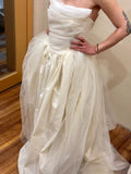 Vintage Wedding Dress A line Strapless Ivory Summer Beach Long Wedding Dresses Bridal Gowns HZ1214