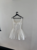 Cute A line Square White Short Lace Homecoming Dress Summer Middle School Formal Hoco Dresses Cocktail Dress Birthday Outfits HZ1214