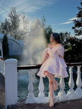 Pretty A line Off The Shoulder Short Pink Formal 8th Grade Homecoming Dress Summer Middle School Hoco Dresses Birthday Outfits HZ1214