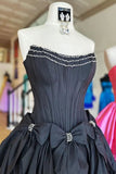 Cute Strapless A-Line Beaded Mini Homecoming Dresses 18th Birthday Dresses Hoco Dress 21st Birthday Outfit Cocktail Dresses HZ1214