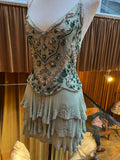 Vintage A line Spaghetti Straps Light Mint Green Chiffon Formal 8th Grade Homecoming Dress Summer Middle School Hoco Dresses Birthday Outfits HZ1214