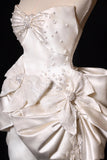 Simple Wedding Dress Sheath Strapless Summer Short Wedding Dresses Bride Dress Bridal Gowns With Bow HZ1214