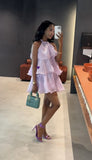Vintage A line High Neck Lilac Short Mini Formal 8th Grade Homecoming Dresses Summer Middle School Hoco Dress Birthday Outfits HZ1214