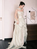 Sexy A line Strapless Light Mint Green Chiffon Sleeveless Prom Dresses Party Dress Summer Birthday Outfits Birthday Dresses HZ1214