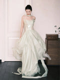 Modest A line Strapless Formal Prom Gown Summer Wedding Guest Dress Bridal Guest Dresses Wedding Outfits For Guest HZ1214