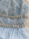 Pretty A line Scoop Light Sky Blue Summer 16th Birthday Dresses For Teens Hoco Dress Mini 18th Birthday Outfit Cocktail Dresses For Women HZ1214