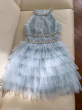 Pretty A line Scoop Light Sky Blue Summer 16th Birthday Dresses For Teens Hoco Dress Mini 18th Birthday Outfit Cocktail Dresses For Women HZ1214