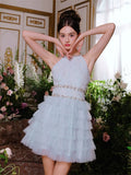 Pretty A line Scoop Light Sky Blue Summer 16th Birthday Dresses For Teens Hoco Dress Mini 18th Birthday Outfit Cocktail Dresses For Women HZ1214
