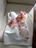 Pretty Sheath Spaghetti Straps White Summer 16th Birthday Dresses For Teens Hoco Dress Mini 18th Birthday Outfit Cocktail Dresses For Women HZ1214