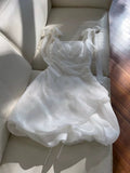 Pretty Sheath Straps White Summer 16th Birthday Dresses For Teens Hoco Dress Mini 18th Birthday Outfit Cocktail Dresses For Women HZ1214