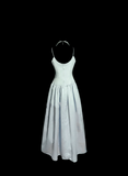 Vintage A Line Spaghetti Straps Light Sky Blue Satin Prom Dresses Party Dress Summer 22th Birthday Outfits 18th Birthday Dresses HZ1214