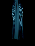 Vintage Mermaid Halter Sleeveless Satin Petite Mother Of Bride Dress Party Gown Floor Length For Summer Women Wedding HZ1214