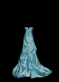 Pretty Ball Gown Sweetheart Blue Taffeta Long Quinceanera Dress Formal Gowns Vestido De 15 Anos Sweet 16 Dress HZ1214