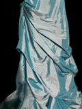Pretty Ball Gown Sweetheart Blue Taffeta Long Quinceanera Dress Formal Gowns Vestido De 15 Anos Sweet 16 Dress HZ1214