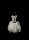 Pretty Ball Gown Sweetheart White Tulle Mini Short Formal 8th Grade Homecoming Dresses Summer Middle School Hoco Dress Birthday Outfits HZ1214