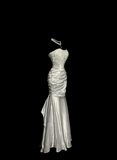 Vintage Mermaid Sweetheart White Satin Long Prom Dresses Party Dress 20th Birthday Outfits Graduation Dresses HZ1214