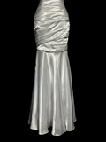 Vintage Mermaid Sweetheart White Satin Long Prom Dresses Party Dress 20th Birthday Outfits Graduation Dresses HZ1214