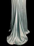 Vintage Mermaid Sweetheart Light Sky Blue Satin Long Prom Dresses Party Dress 20th Birthday Outfits Graduation Dresses HZ1214