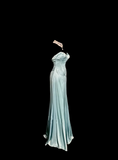 Vintage Mermaid Sweetheart Light Sky Blue Satin Long Prom Dresses Party Dress 20th Birthday Outfits Graduation Dresses HZ1214