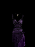Pretty Sheath Sweetheart Grape Party Dresses Formal Summer Wedding Guest Dresses Wedding Guest Outfits HZ1214