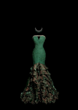Niulatu Mermaid Strapless Dark Green 90s Long Prom Dresses Party Dress 20th Birthday Outfits Graduation Dresses HZ1214