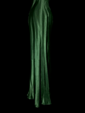 Niulatu Mermaid Halter Dark Green 90s Chiffon Long Prom Dresses Party Dress 21st Birthday Outfits Graduation Dresses HZ1214