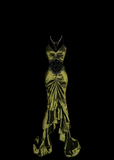 Niulatu Mermaid Halter Olive Green 1950s Retro Classy Satin Long Prom Dresses Party Dress 21st Birthday Outfits Graduation Dresses HZ1214