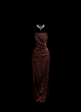 Niulatu Sheath Spaghetti Straps Wine Red 90s Long Prom Dresses Party Dress 30th Birthday Outfits Graduation Dresses HZ1214