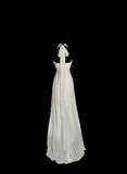 Niulatu Bridal Dress Sheath Halter Chiffon White Long Wedding Dress Simple Wedding Dresses Modest Wedding Gowns HZ1214