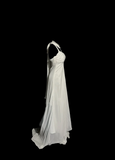 Niulatu Bridal Dress Sheath Halter Chiffon White Long Wedding Dress Simple Wedding Dresses Modest Wedding Gowns HZ1214