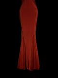 Niulatu Mermaid V Neck Red 1950s Retro Classy Chiffon Long Prom Dresses Party Dress 21st Birthday Outfits Graduation Dresses HZ1214